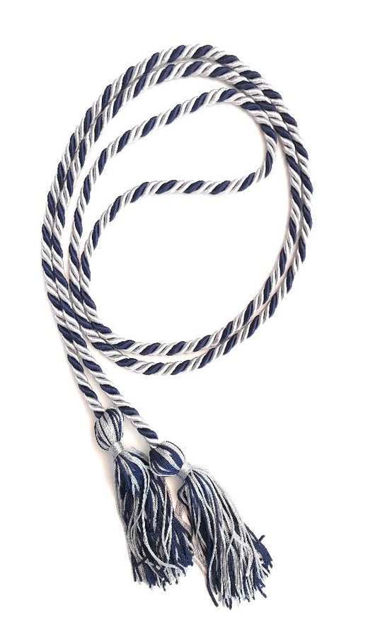 Silver/Navy Graduation Honor Cords